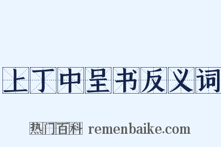 上丁中呈书反义词是什么意思的图片